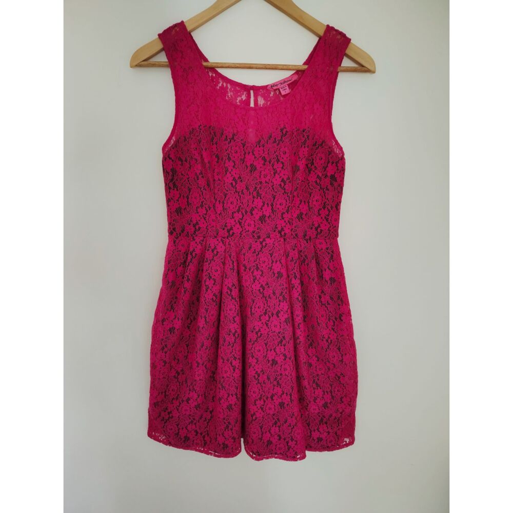 Betsy Johnson Lace Dress Y2K Babydoll Cocktail Homecoming Pinup Romantic